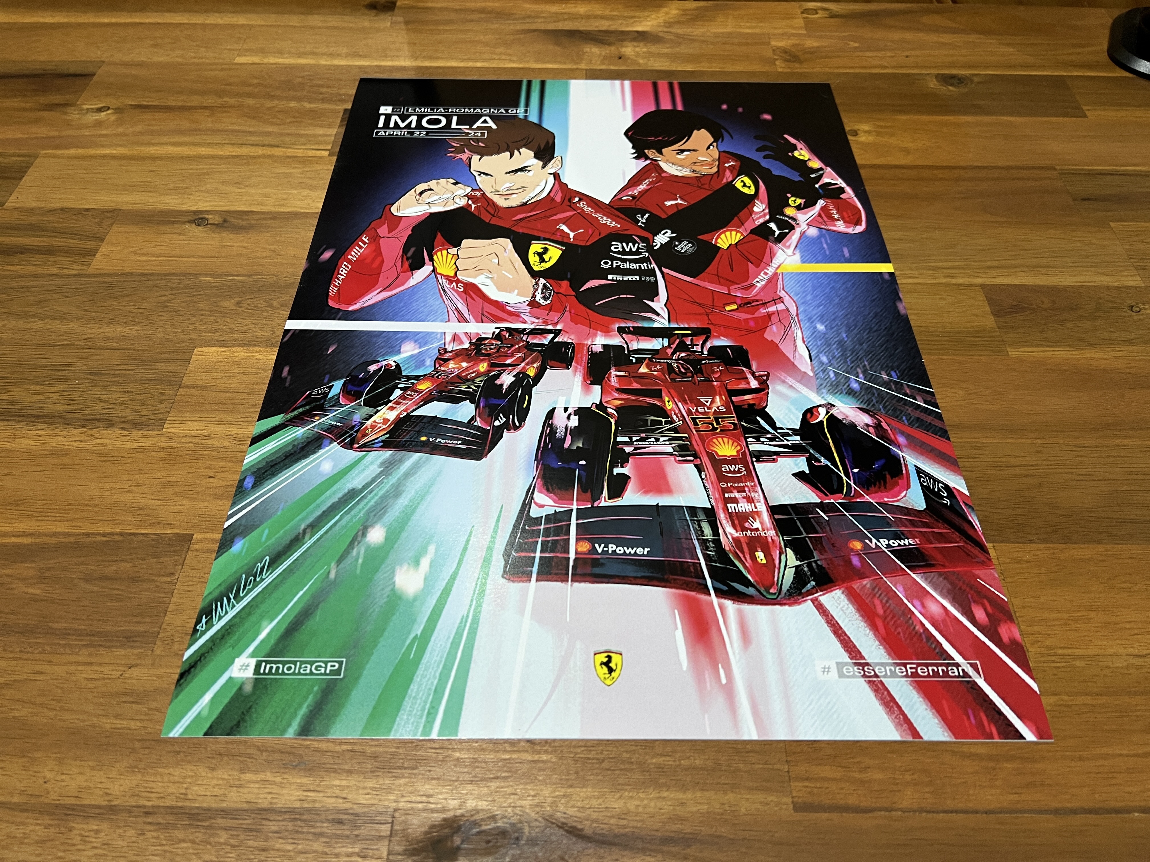 2022 Ferrari F1 RACE 4 Italy grand prix race poster cover art