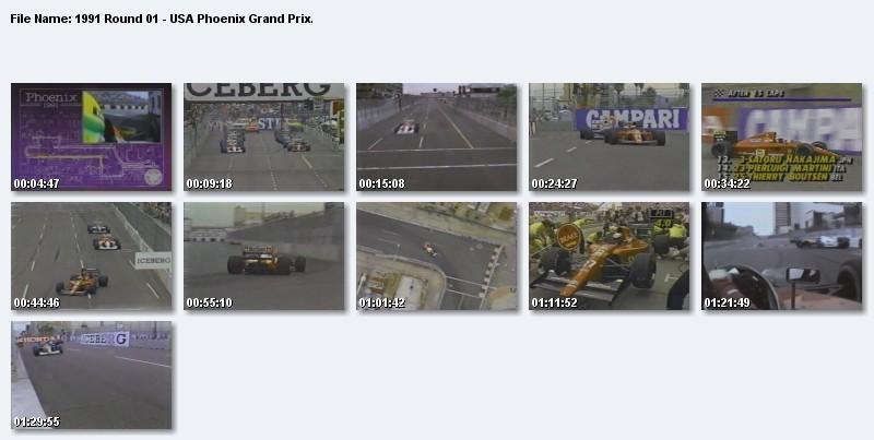 Formula 1 - 1991 Round 01 - USA Phoenix Grand Prix DVD
