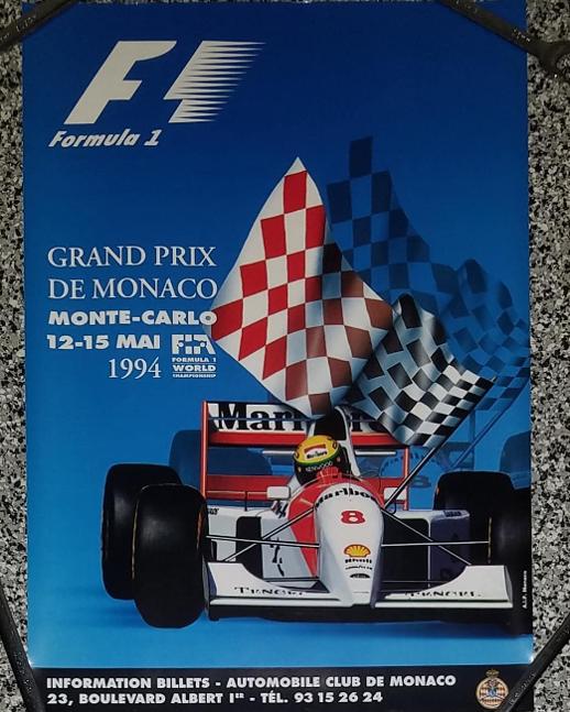 f1 monaco 1994 grand prix race poster
