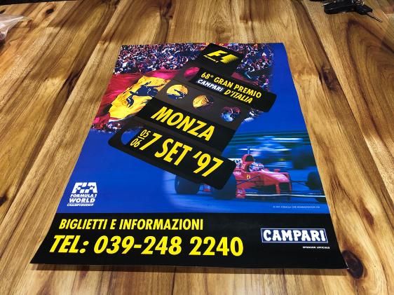 FERRARI 1997 MONZA F1 GRAND PRIX RACE POSTER