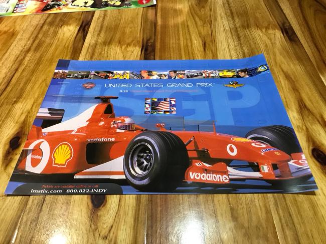 2003 U.S.A grand prix race car event poster