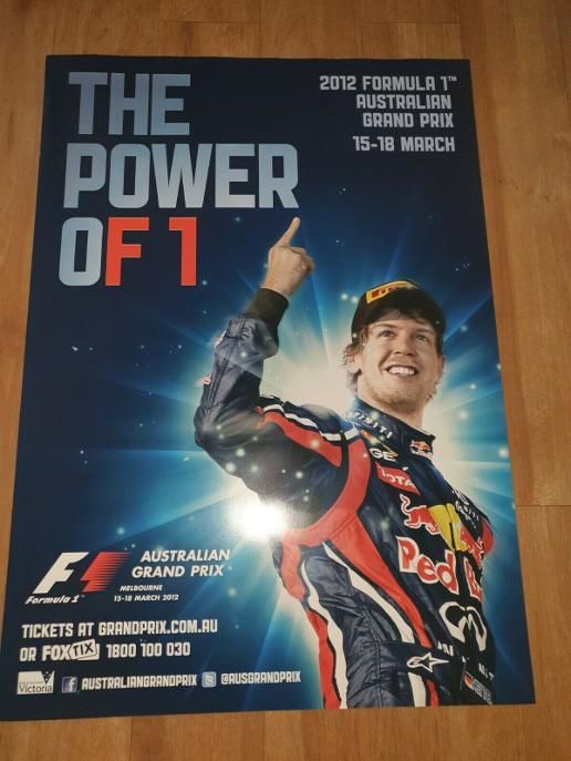 2012 AUSTRALIA GRAND PRIX F1 RACE POSTER