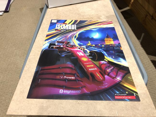 2020 Turkey Instanbul F1 Ferrari cover art race grand prix poster