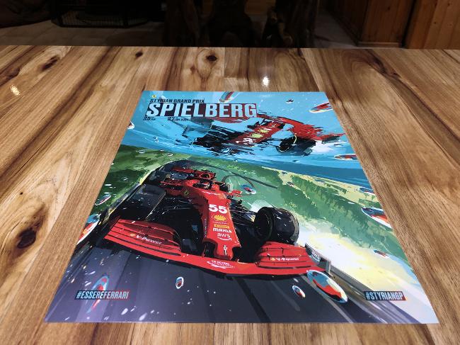 2021 AUSTRIA SPIELBERG ferrari f1 grand prix race poster cover art