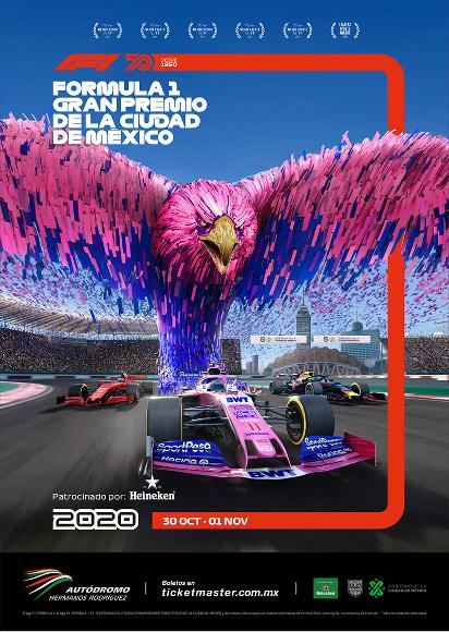 FORMULA 1 2020 GRAND PRIX MEXICO RACE POSTER 3