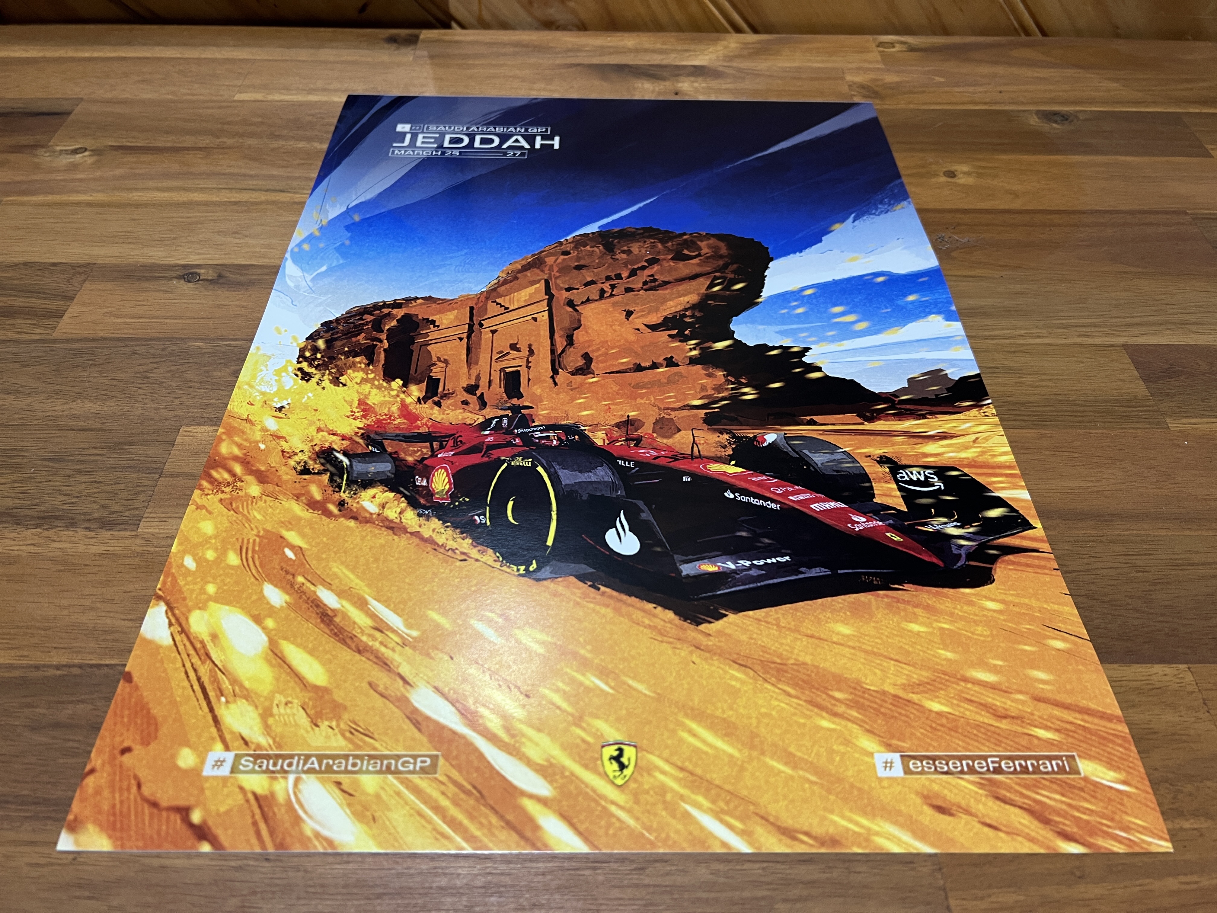 2022 Ferrari F1 RACE 2 Saudi Arabia grand prix race poster cover art