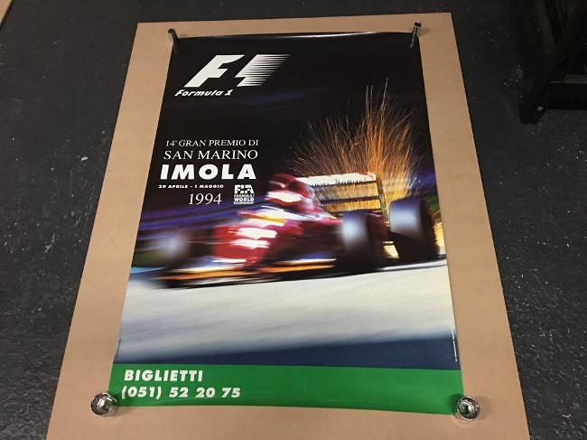 1994 San Marino (IMOLA) GRAND PRIX RACE POSTER -AYRTON SENNA DEATH