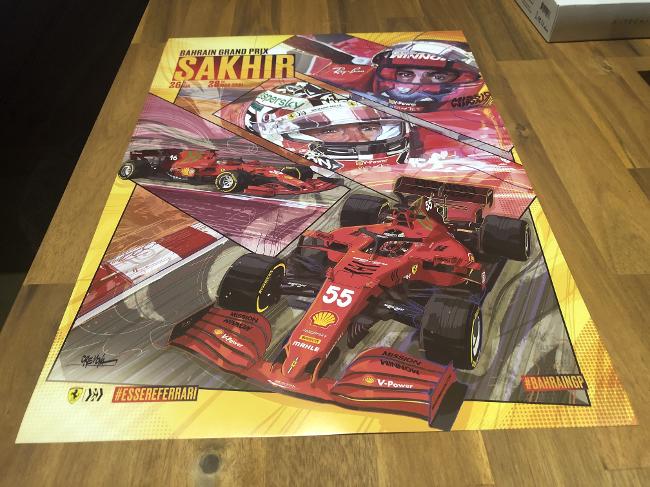 Race 1 2021 Bahrain grand prix cover art race poster