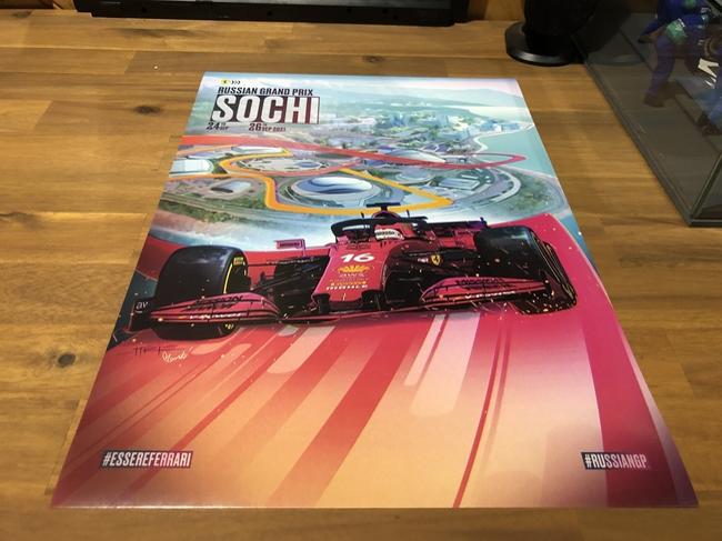 Race 15 2021 FERRARI Russia Sochi F1 grand prix cover art race poster